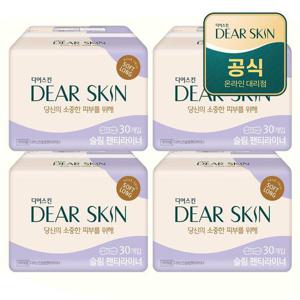 깨끗한나라 디어스킨 슬림 롱 팬티라이너 30개입x4팩