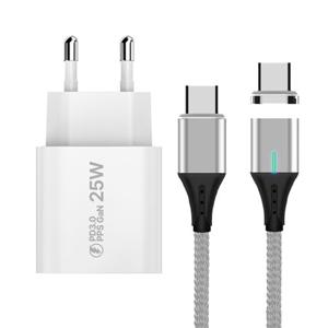 [포트맥] 스파이더잭 고속충전 마그네틱케이블1+인젠더1+25W충전기1