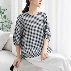 [비비드글램]벨 7부 인견 블라우스 9color / 빅사이즈 F, XL, 2XL (55~99) / 여름 무지 솔리드 플라워 체..