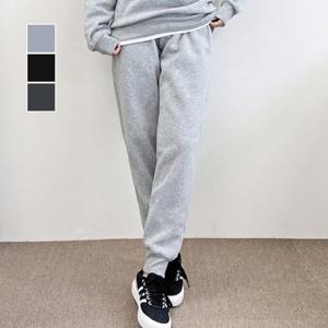 기모바지 겨울팬츠 슬랙스 밴딩 여성 남성 따뜻한 부드럽고 소재 발목 시보리바지 기모