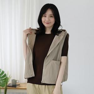 [웬디즈갤러리]후드 바스락 베스트 NVT103