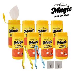 노란통 매직티슈 2세트 8통 560매 세정티슈 주방 소독티슈 찌든때 클리너티슈