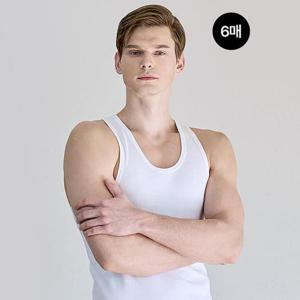 [트라이][트라이] 남성 순면 민소매런닝 6매