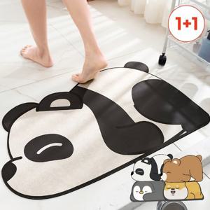 [1+1]_빠른흡수 간편세척 애니멀 규조토 발매트 패턴4종 (총2개입)