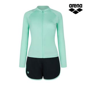 (아레나) 브리아나 레저 짚업 래쉬가드 세트 A3BL1PS05MNT