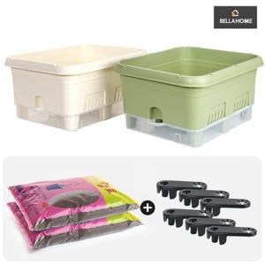 [벨라홈] 자동 급수식 텃밭 화분+배양토