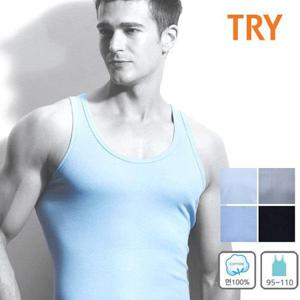 [트라이]TRY 남성 민소매 칼라 런닝 남자 속옷 1매 (4종중택1)