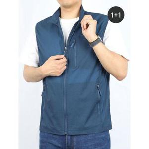 [노블진]F VA남자메쉬조끼 1+1 남자조끼 여름 스판 간절기 아우터 나일론 아우터조끼