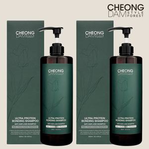 [대용량샴푸 2통] 청담스타일 포레스트 울트라 단백질 본딩 샴푸 900ml X 2통