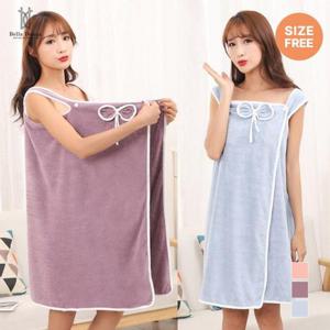 벨라도나 여성 극세사 원피스 샤워가운 비치타올 목욕타올 입는샤워타올