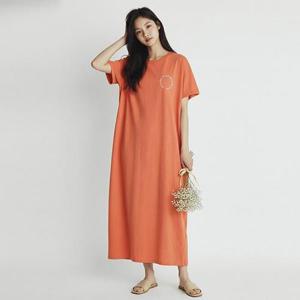 [유니제이] 오버핏 리틀띵 반팔 맥시 원피스 RSOP3103