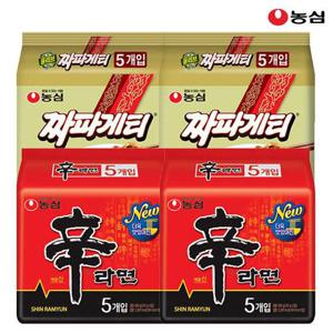 농심 봉지라면 혼합 20봉(신라면10봉+짜파게티10봉)_