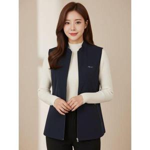 [올포유]여성 자가드 니트 포인트 집업 베스트 AWVEM7471-915