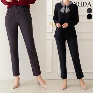 [드리다]엄마옷  여자 탄탄 일자 밴드 빅사이즈 팬츠 바지 40-50대 미시 중년 여성 봄 가을 출근 선물
