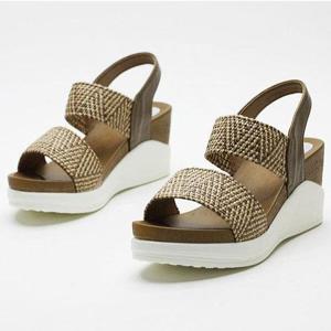 [세자매]시원한 여성샌들 7cm 키높이 통굽 스트랩 미끄럼방지