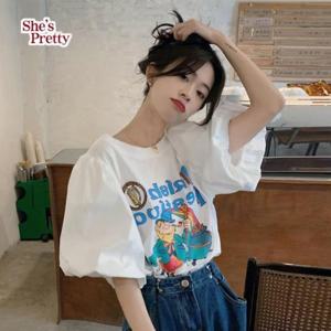 [쉬즈프리티] 아이리시카툰퍼프티셔츠