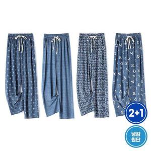 2+1 벨라도나 여성 여름까지 입는 패턴쿨 와이드팬츠 배기팬츠 이지 홈웨어 엄마바지 Bon-2675s3