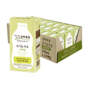 상하목장 유기농 멸균우유 저지방 200ml X 24팩