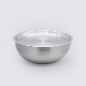 [리본제이]304 스텐 계량 커버 샐러드 믹싱볼 + 전용 트레이 커버 세트 (중/3000ml)