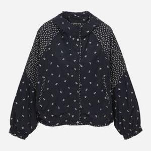 플라워 패턴 믹스 후드점퍼 T262MJP139W