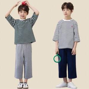 [26SS 10%]26SS 7부 스트라이프 상하세트 2종 택1