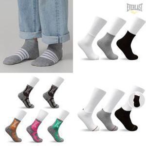 에버라스트 남녀 양말 10족세트 스니커즈/발목/중목/등산 균일가
