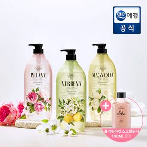 [풍성한꽃향] 샤워메이트 플라워부케 바디워시 900ml*3개 + 럽센트 생화향 미니어처 바디워시 100ML 증정