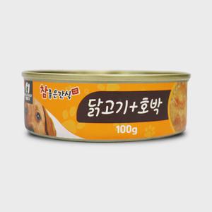 헬로도기 강아지통조림 강아지캔 유동식 습식사료 100g 닭고기+호박