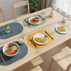 가죽 식탁 테이블매트 PVC PU 투톤 방수 호텔 패드 집들이 선물