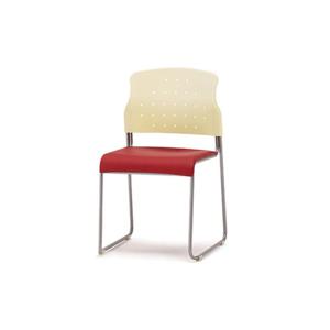 오피스 학원 포인트 투컬러 고정식 쿠션 의자 1인용 편안한 회의용 편한