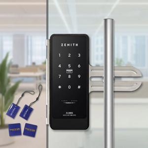제니스 유리문용 디지털도어락 ZL380S 단문형 상가문