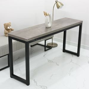 폭이 좁고 기다란 와이드 6인용 식탁 1400 x 400 북 카페 쇼윈도 창가형 테이블