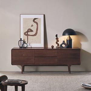 유로 506 플라타 마일드 거실장 월넛 콘솔장 1800(매장가구)