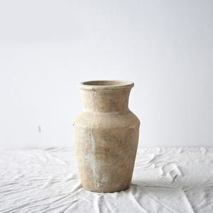 포트형 베이지 테라코타 도자기 화병