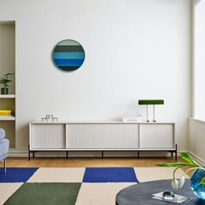 플리츠 플러스 거실장 210cm 뉴트럴화이트 (매장가구)