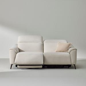 MVME 포지 패브릭 리클라이너 소파 3인 크림베이지 (매장가구)