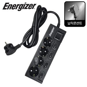 고용량 멀티탭 3680W 개별스위치 과부하차단 슬림 납작 블랙 4구 2M