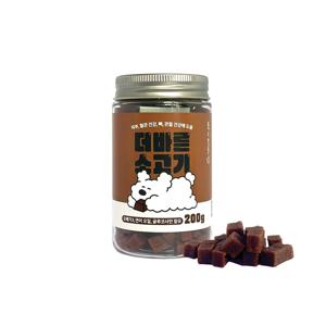 강아지간식 사료 더바른 져키 치즈고구마 연어 소고기 200g x 3개입