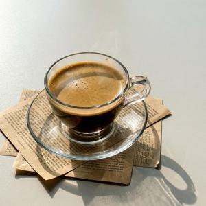 투명 유리 커피잔 받침 소서 세트 찻잔 티컵 티머그 내열유리잔 180ml