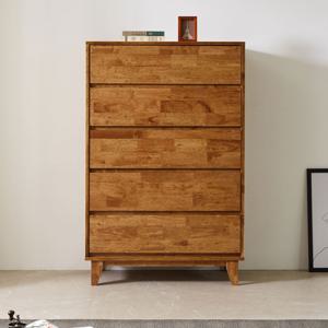 다빈치 900 5단 고무나무 원목서랍장 UV도장 5단서랍장