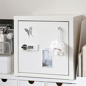 파스텔 사각 박스 철제 금고 캐비닛 가정용금고 미니금고 돈통