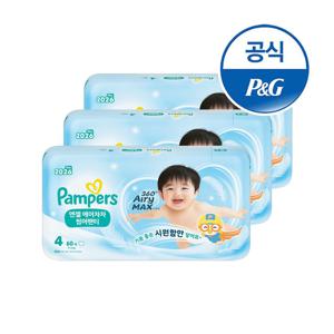 2026 신제품 에어차차 썸머팬티 기저귀 4단계 60매x3팩