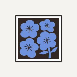 레이아 브라이언스 / Blue Flowers (액자 포함)