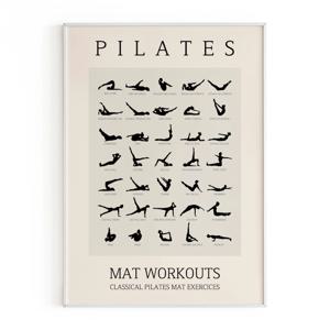 필라테스 동작 포스터 액자 모던 요가 인테리어 선물 장식