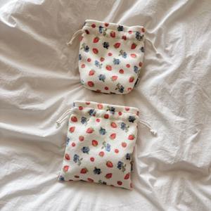 테리 스트링 파우치 Terry String Pouch (milk berry) 2type