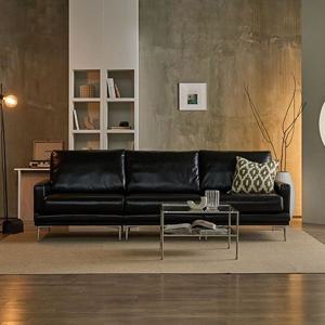 루나 4인 아닐린 전체 가죽소파 스툴포함