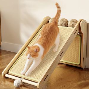 고양이 쓰리볼 접이식 다각도 수직 사이잘 스크래쳐