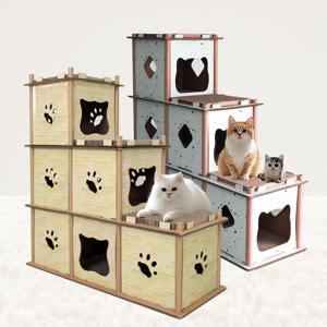 스크래쳐 상자 대저택 놀이 하우스 (3단/6단)