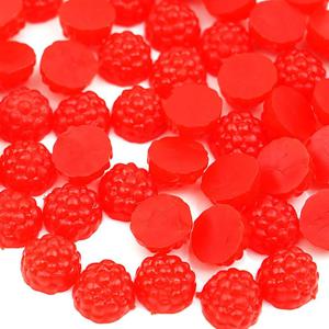 반쪽 라즈 베리 복분자 딸기 모형 레드 1.2cm 20개 과일모형 UR
