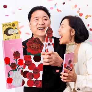 카네이션 폭죽카드 용돈봉투 2종